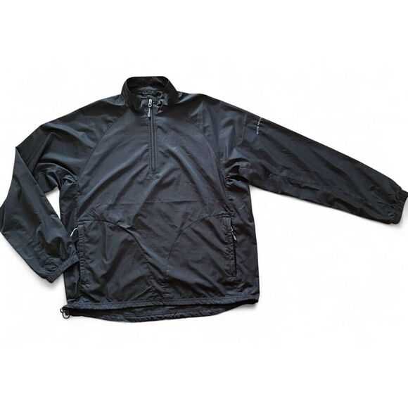 Sun Mountain Men’s L Black  Pullover Rain Windbreaker Jacket Excellent Condition - Picture 1 of 10